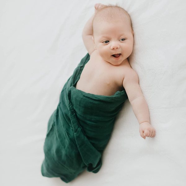 Muslin Swaddle Blankets - Gender Neutral Receiving Blankets - Bamboo and Organic Cotton Baby Blankets for Boy or Girl - Forest Theme - Image 2