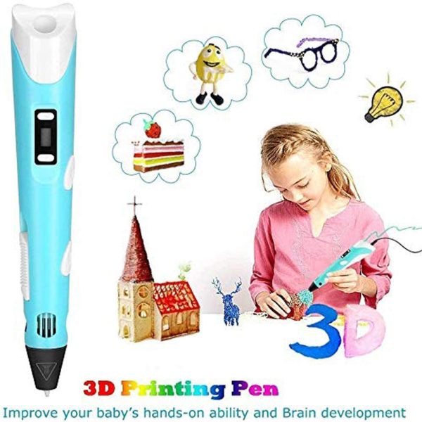 3D Pen upgrade Intelligent 3D Printing Pen with Smoother Experience 3D Art Printing Printer Pens with LCD Screen Automatic Feeding include12 Colors PLA Filament Refills,Interesting Gifts for All Ages. - Image 5