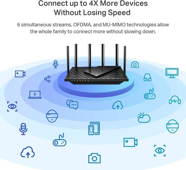 AX5400 WiFi 6 Router (Archer AX73)- Dual Band Gigabit Wireless Internet Router, High-Speed ax Router for Streaming, Long Range Coverage - Image 5