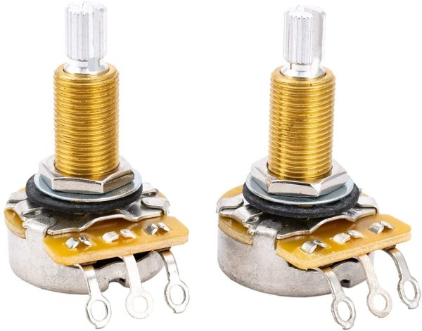 CTS 450 Series A500K Split Long Shaft Guitar Pots Audio Taper Potentiometers for USA Electric Guitar and Bass, 10% Tolerance (Set of 2) - Image 5