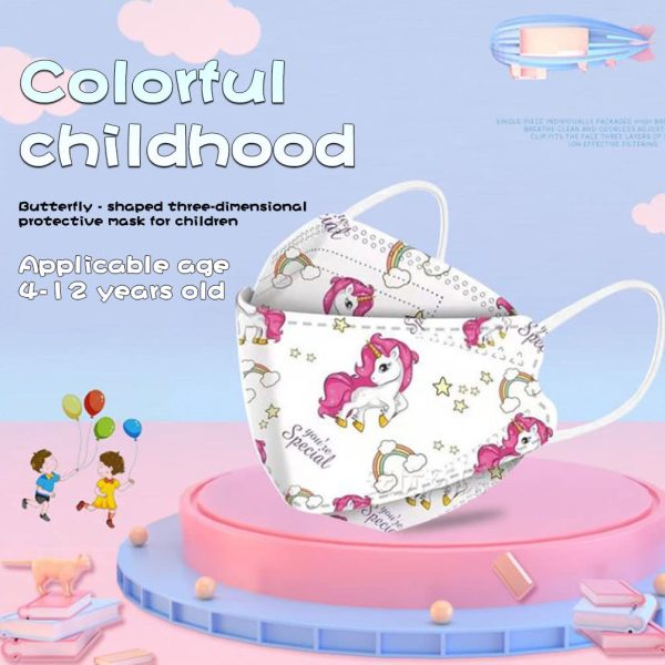 80PCS Kids Disposable Face_Mask Children 3Ply Earloop Breathable Kids Face_Mask Outdoor School Supplies Boys Girls (A) - Image 5