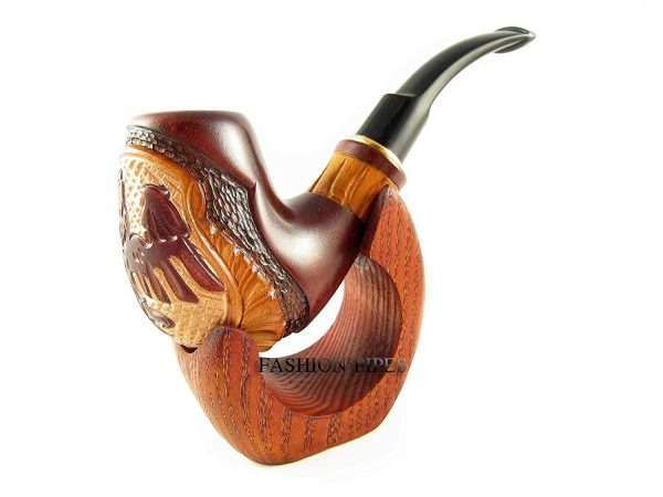 New Wooden Pipes Stand-showcase, Rack Holder for 1 Tobacco Smoking Pipes Handmade. - Image 7