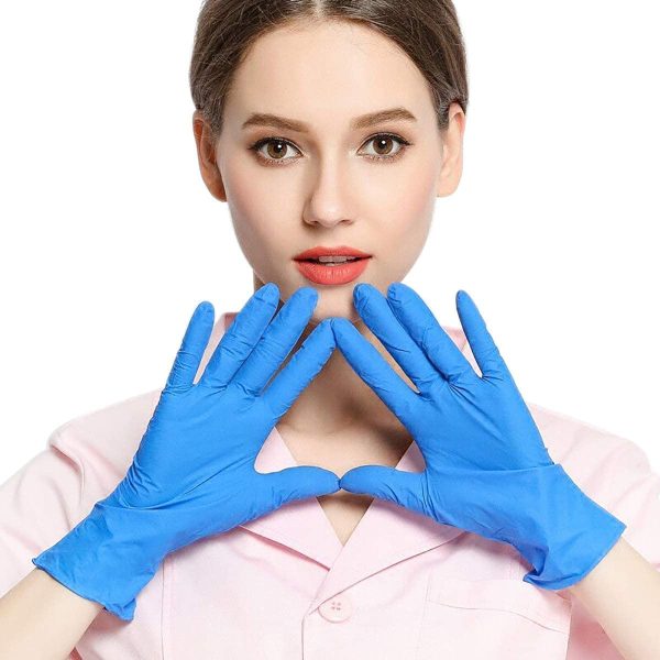 Nitrile Disposable Gloves, Gloves Latex Free, Powder Free Gloves, Food Grade Gloves, 100 Pc L Size, Blue - Image 4