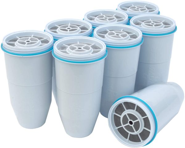 Replacement Filters 8-Pack BPA-Free Replacement Water Filters for  Pitchers and Dispensers NSF Certified to Reduce Lead and Other Heavy Metals, White (ZR-008) - Image 4