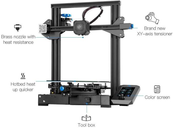 3D Printer Ender 3 V2 Canada Seller Special Edition with Free 1 Meter Capricorn Tube + Free 5pcs 3D Printer nozzles Glass Platform 220x220x250mm Silent Motherboard 4.2.2 - Image 4