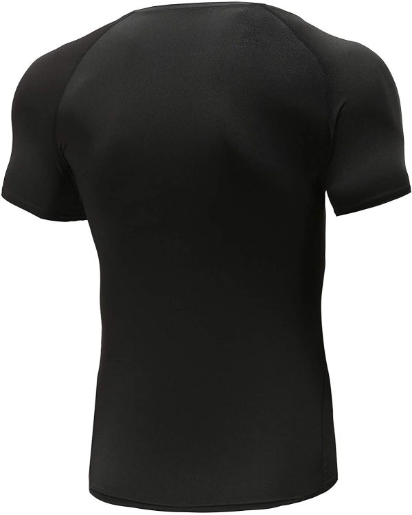 Men's (Pack of 3) Cool Dry Compression Short/Long Sleeve Sports Baselayer T-Shirts Tops - Image 4