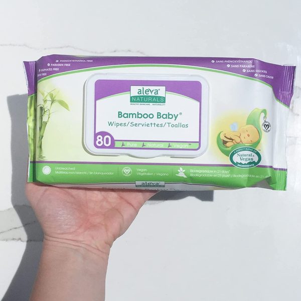 Aleva Naturals Bamboo Baby Wipes 80-Count - Image 3