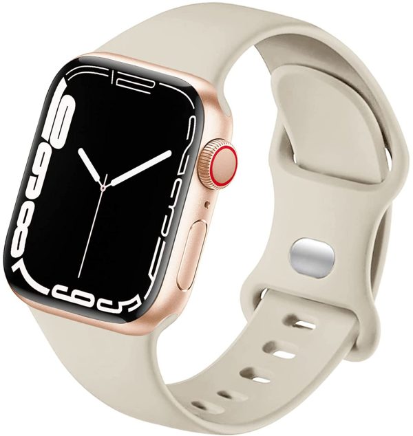 RUOQ Watch Loop Compatible with Apple Watch Band 41mm 38mm 40mm 45mm 42mm 44mm Women Men, Silicone Sport Band Replacement for iWatch Band Series 7 6 5 4 3 2 1 SE - Image 2