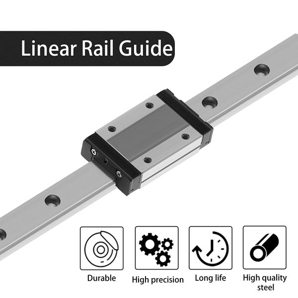 OUYANG MGN12H 300mm Linear Rail Guide for 3D Printers, CNC Machine (H-Type,Black) - Image 2