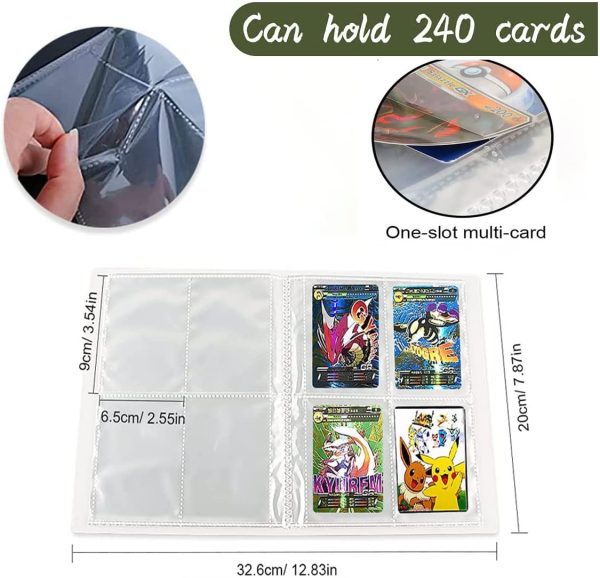 Album with Collection Cards,Card Folder,Card Binder,Trading Cards,30 Pages Book Binder 240 Card Capacity (XK-1) - Image 5