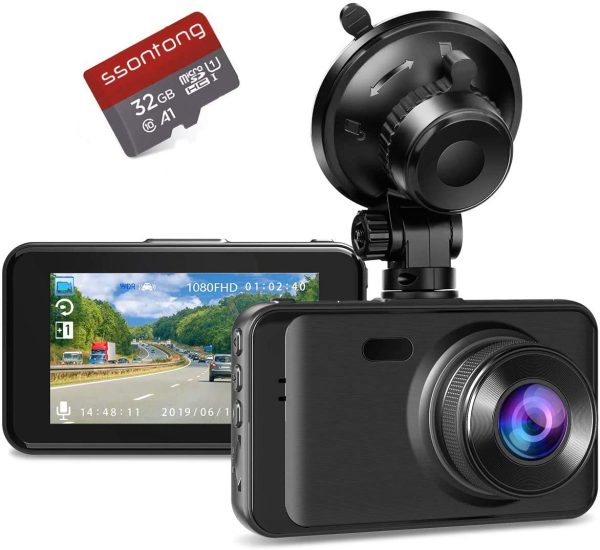 Dash Camera with SD Card Included, Dashcams for Cars Front Full HD 1080P Dash Cams 170??Wide Angle Dashboard Cameras for Trucks with Night Vision 3??IPS Screen Loop Recording G-Sensor Parking Monitor - Image 2