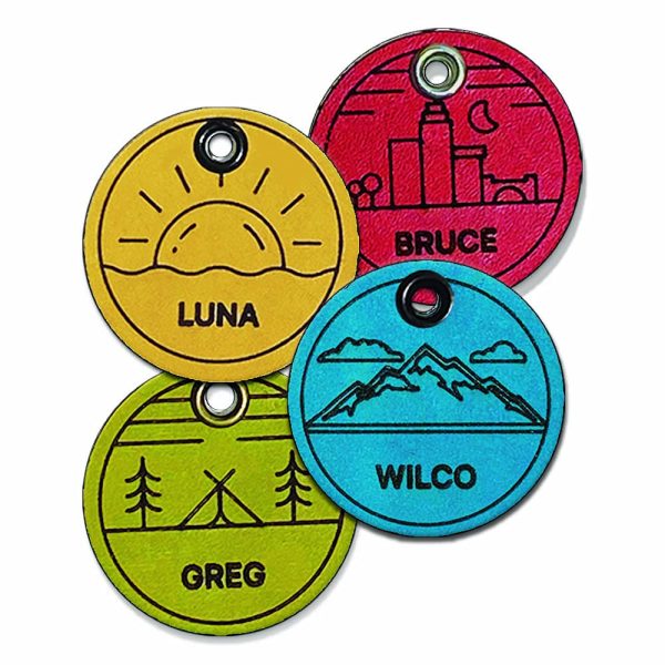 Wilco Supply Company - Custom Premium Themed Handcrafted Leather Pet Identification Tag for a Stylish, Durable and SILENT Alternative to Traditional Metal Dog Tags - Made in Canada - Image 3