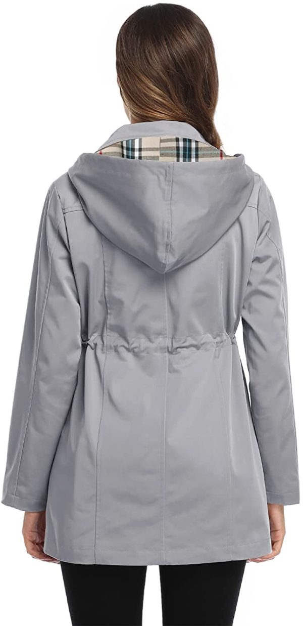 SaphiRose Women's Water-Resistant Raincoat Outdoor Rain Jacket - Image 2