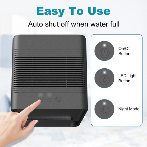 Upgrade Dehumidifier 40oz Small Dehumidifiers for Home 300 Sq.ft Two Working Modes with 7 Color LED Lights, Portable Quiet Dehumidifier For Basement ,Bedroom, Bathroom, RV - Image 7