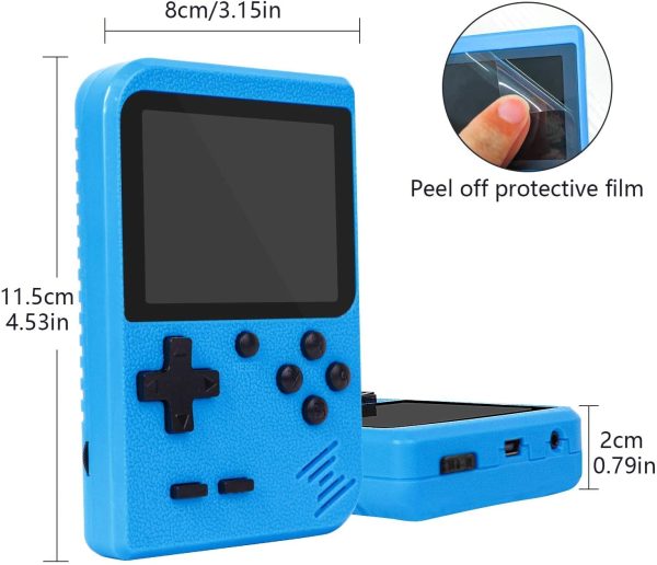 Retro Handheld Game Console with Protector Case 800 Free Classical FC Games 3.0 Inch Color Screen Handheld Gameboy Support for Connecting TV & Two Players Portable Video Game Gifts for Adults & Kids - Image 7