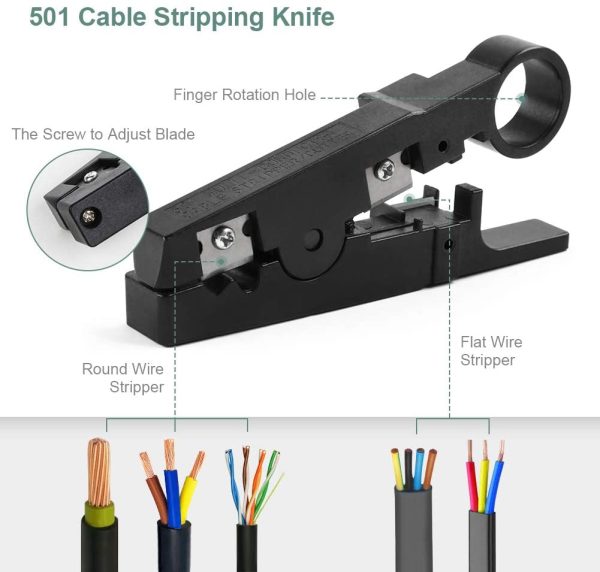 YISSVIC Network Cable Tester 13 in 1 Network Repair Kit with 10Pcs RJ45 Connectors and 2M Network Cable - Image 5