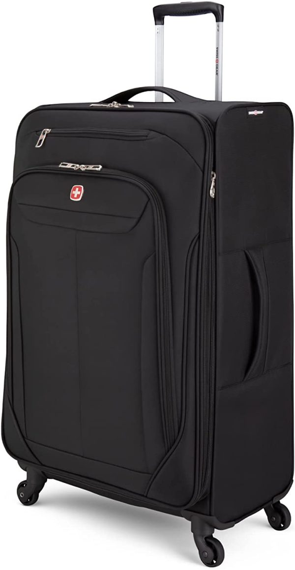 Swiss Gear Marumo Lightweight Expandable Spinner Luggage, 28-Inch, Black - Image 3