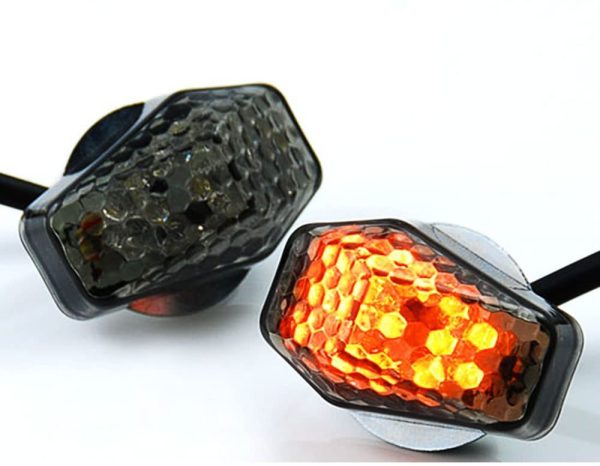 15 Amber LED Flush Mount Smoke Turn Signal Indicator Blinker Light Universal For Motorcycle Sport Street Racing Bike - Image 5