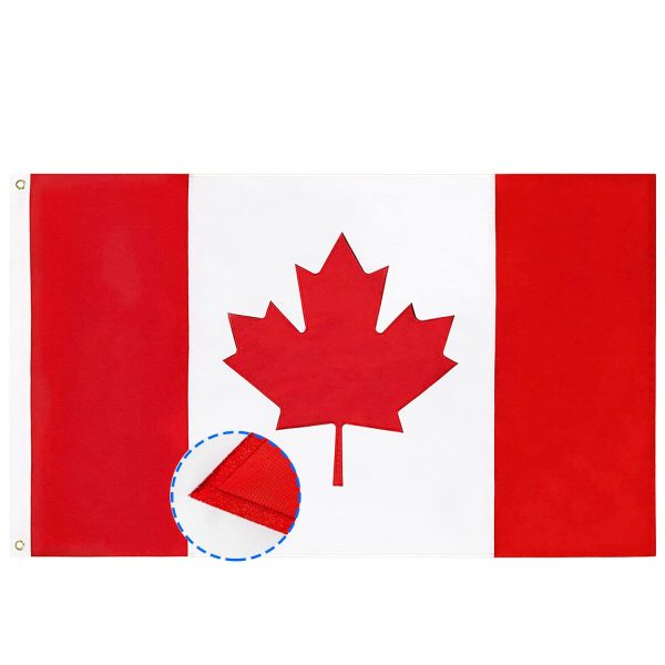 Canada flag Canadian Flag 3x5 FT Made Of 210D Heavy Duty Polyester Canada Flags with Embroidered Maple Leaf and Brass Grommets - Image 4