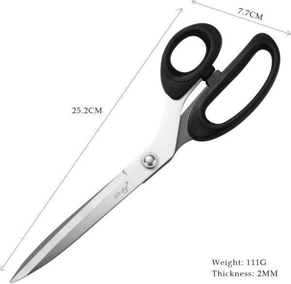 ? Sewing Scissors Professional Dressmaking Scissors Tailor Scissors Sharp Dressmaker Fabric Shears Classic Stainless Steel Long Blade for Cloth Tailoring Leather