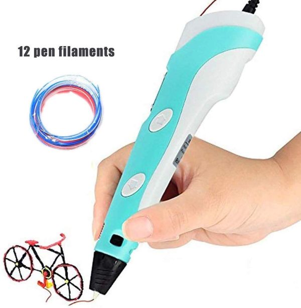 3D Pen upgrade Intelligent 3D Printing Pen with Smoother Experience 3D Art Printing Printer Pens with LCD Screen Automatic Feeding include12 Colors PLA Filament Refills,Interesting Gifts for All Ages. - Image 6