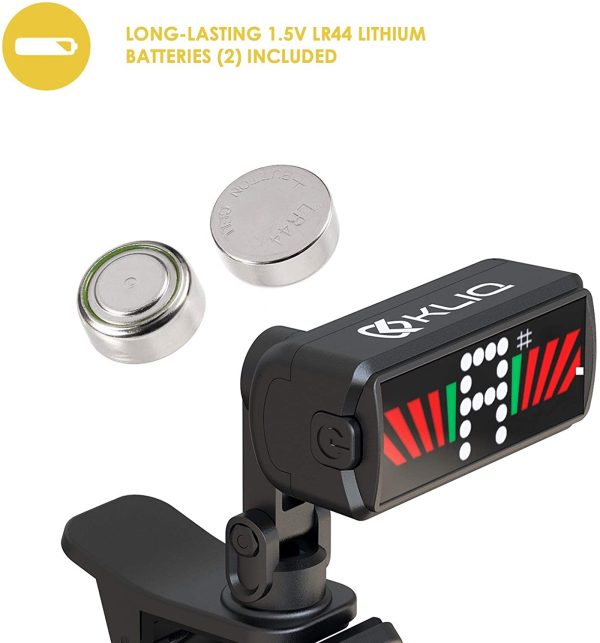 KLIQ Ultra-TinyTuner (UT2), Micro Clip-On Tuner - for use with Guitar, Ukulele, Violin, Bass and all stringed instruments (for Acoustic & Electric Guitar, Bass, Mandolin, Violin, Ukulele, and Banjo) - Image 6