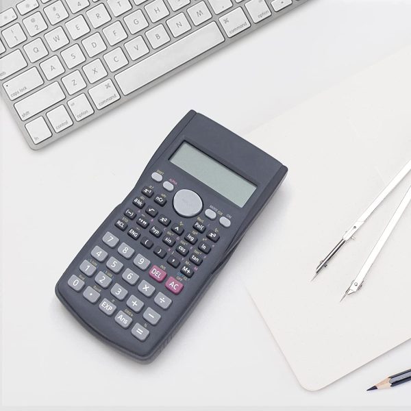 2-Line Engineering Scientific Calculator, Suitable for School and Business, Black