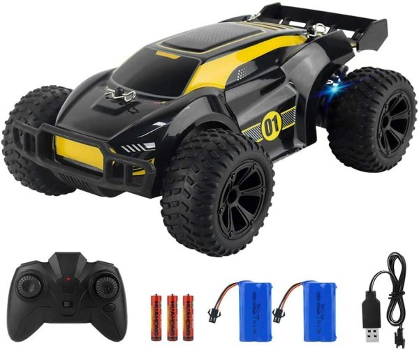 ADDSMILE Remote Control Car, 2.4GHz 1:22 Scale RC Car High-Speed Racing Car Toy Car with 100mins Running Colorful LED Light 2 1000mah Rechargeable Battery for Kid Adul - Image 4