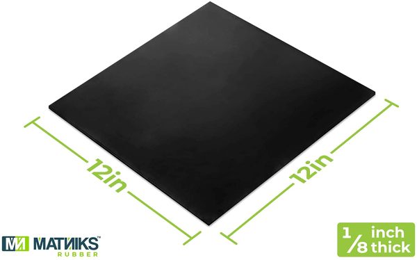 MATNIKS Nitrile Rubber Sheet (NBR) Heavy Duty, Oil Resistant, Hardness Shore A60 Black Smooth, 12x12-Inch 1/8" W (+/- 5%) for Plumbing, Gaskets DIY Material, Supports, Leveling, Sealing, Protection - Image 8