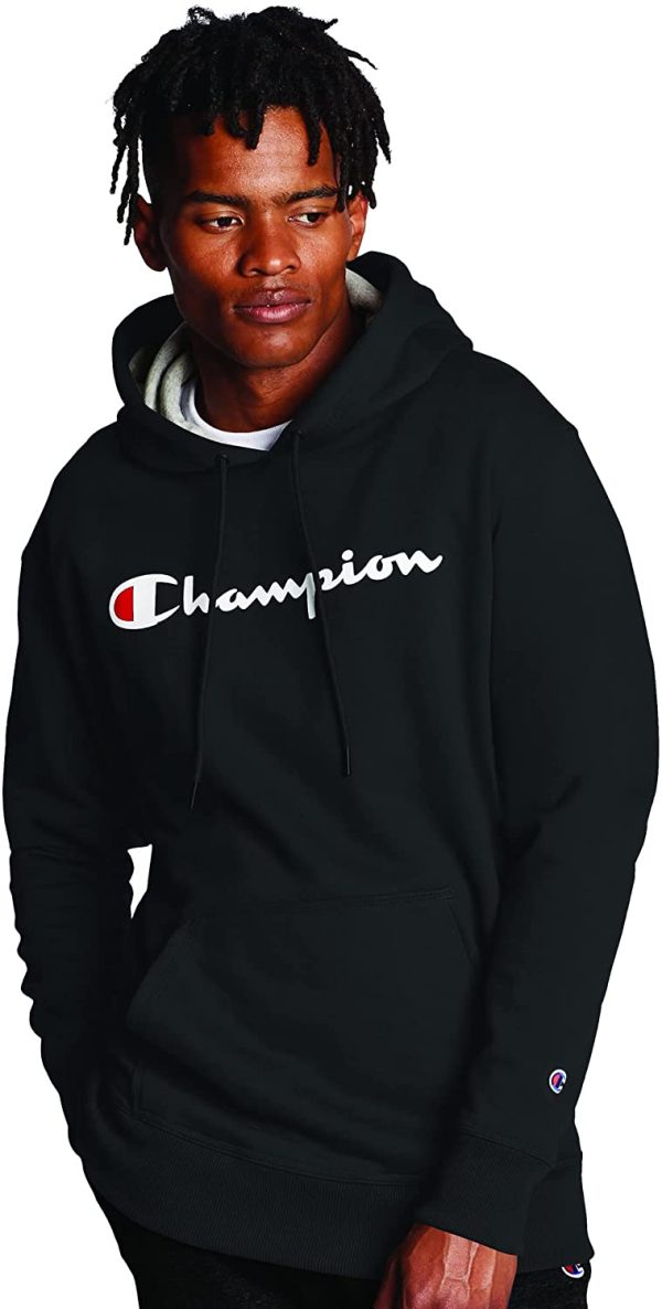 Champion Mens Graphic Powerblend Fleece Pullover Hoodie