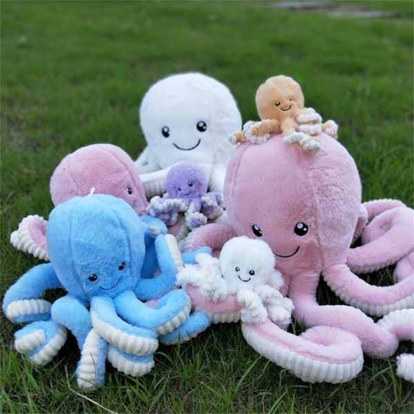 ZMUP Plush Cute Octopus Dolls Soft Stuffed Marine Animal for Boys Girls Birthday Presents (16 inch, Blue) - Image 8