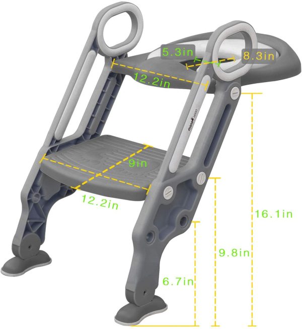 Potty Training Seat with Step Stool Ladder for Kids and Toddler,  Sturdy Potty Ladder with Soft Padded Cushion for Toddler Boys and Girls,Toddler Toilet Training Seat Chair(Blue Green) - Image 2
