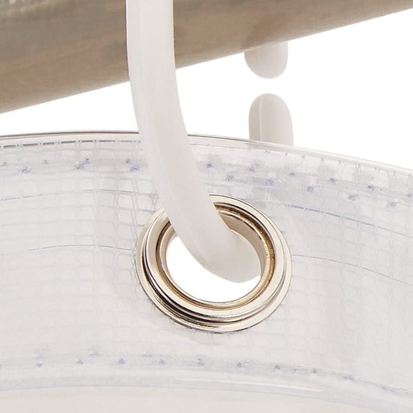 AmazonBasics Heavyweight  Shower Curtain Liner with Hooks - 72 x 72 Inches, Clear - Image 4