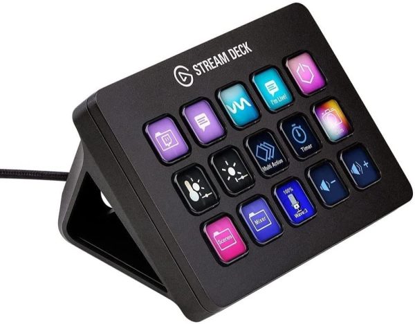 Stream Deck - Tactile Control Interface, 15 Customizable LCD Keys, Trigger Actions in apps, OBS, Twitch, YouTube and More, Detachable USB-C, Windows 10, macOS 10.13 or Later Black 10GBA9901 - Image 2