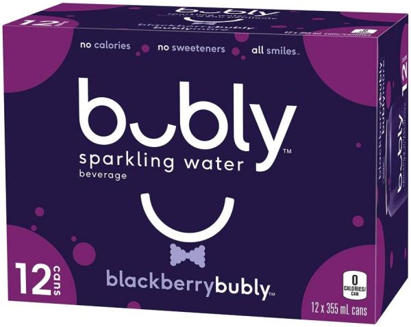 bubly Sparkling Water blackberrybubly, 355 mL Cans, 12 Pack - Image 3