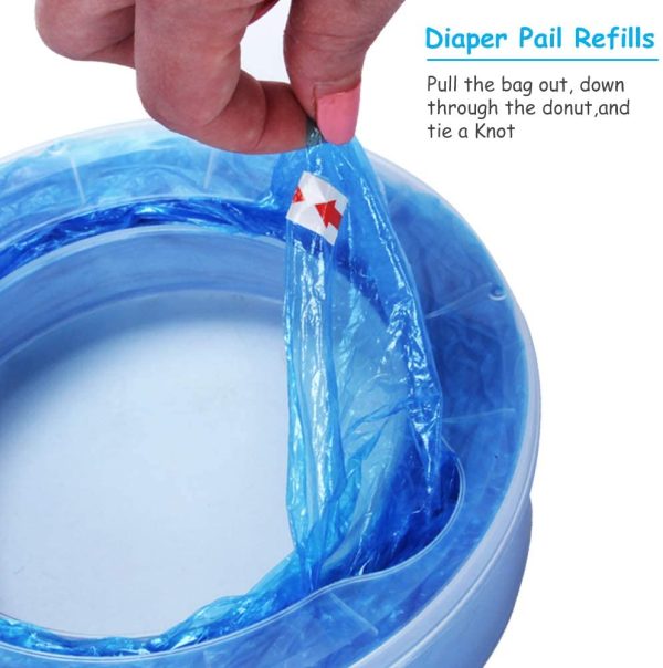 Diaper Pail Refill Bags, Compatible with Diaper Genie Pails,4-6 Months Supply,1120 Count (Pack of 4)