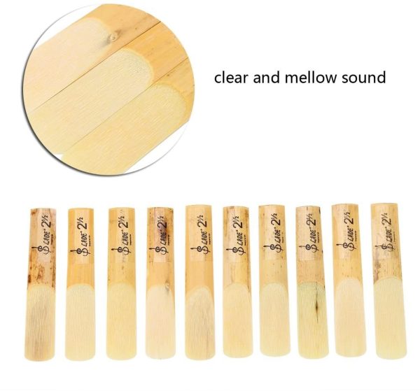 Clarinet Reeds, 10Pcs Plastic B-Flat Strength 2.5 Clarinet Reeds with Plastic Case - Image 3