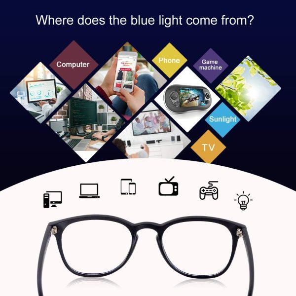 Ollrynns Blue Light Blocking Glasses Anti Eye Strain Computer Gaming Glasses for Women Men Transparent Lens Eyewear OLL5025 - Image 3