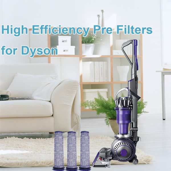 3 Pcs Upgraded Washable Pre Filters Replacements kit for Dyson V6 V7 V8 DC58 DC59 DC61 DC62, Cordless Vacuum Cleaners Replacements Part # 965661-01 - Image 4