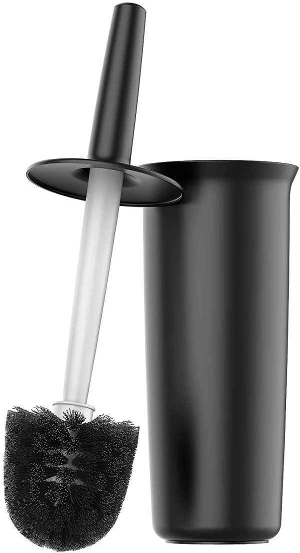 MR.SIGA Toilet Bowl Brush and Holder for Bathroom, Black, 1 Pack - Image 2