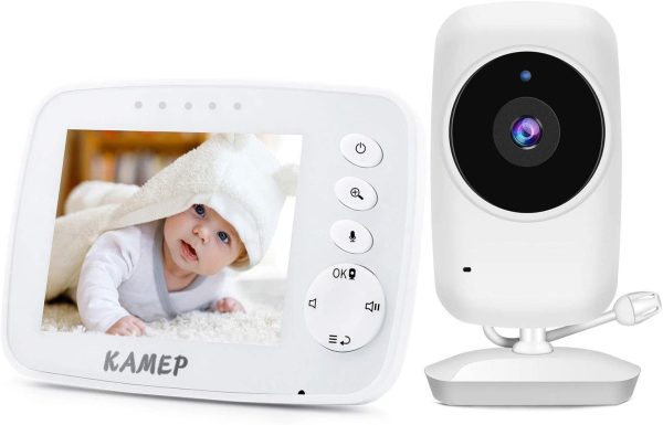 Video Baby Monitor with Camera,Baby Camera with No Glow Infrared Night Vision,Support Temperature Monitor,Two-Way Talk,Lullaby,Remote Zoom Video Monitor System - Image 4