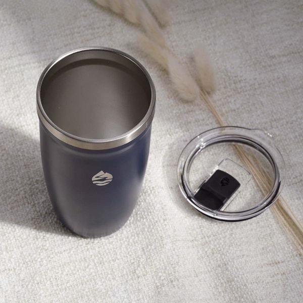 Custom Monogram Engraved Insulated Coffee Tumbler, Personalized Initial Letter Thermos Travel Mug, Laser Etched Stainless-Steel Gift LAMOSE Peyto 16oz (Midnight) - Image 4