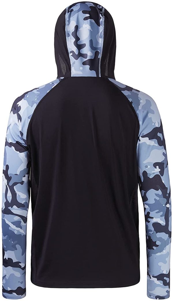 BASSDASH Men??s UPF 50 Performance Fishing Shirt Cooling Hoodie Camo Long Sleeve FS17M - Image 4