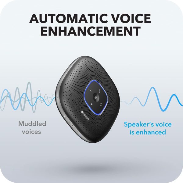 PowerConf Bluetooth Speakerphone, 6 Mics, Enhanced Voice Pickup, 24H Call Time, Bluetooth 5, USB C, Zoom Certified Bluetooth Conference Speaker, Compatible with Leading Platforms For Home Office - Image 7