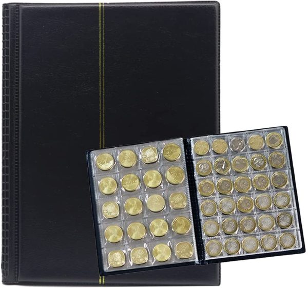 AWEELON 250 Pockets 10 Pages Coin Collection Album Coin Collection Book - Image 2