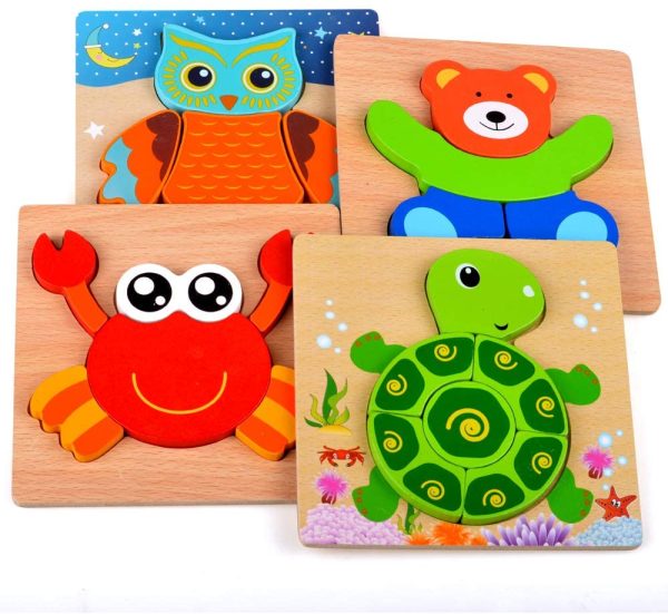 Wooden Animal Jigsaw Puzzles for Kids- Best Gift