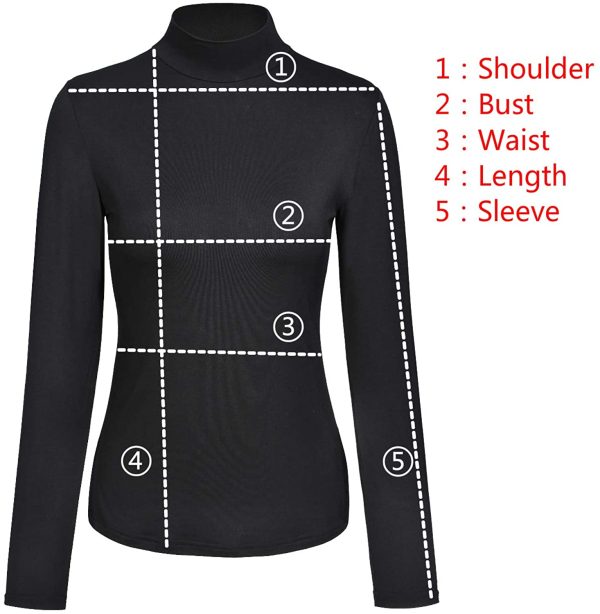 KLOTHO Women??s Slim Fitted Mock Turtleneck Tops Long Sleeve Lightweight Base Layer Shirts - Image 6