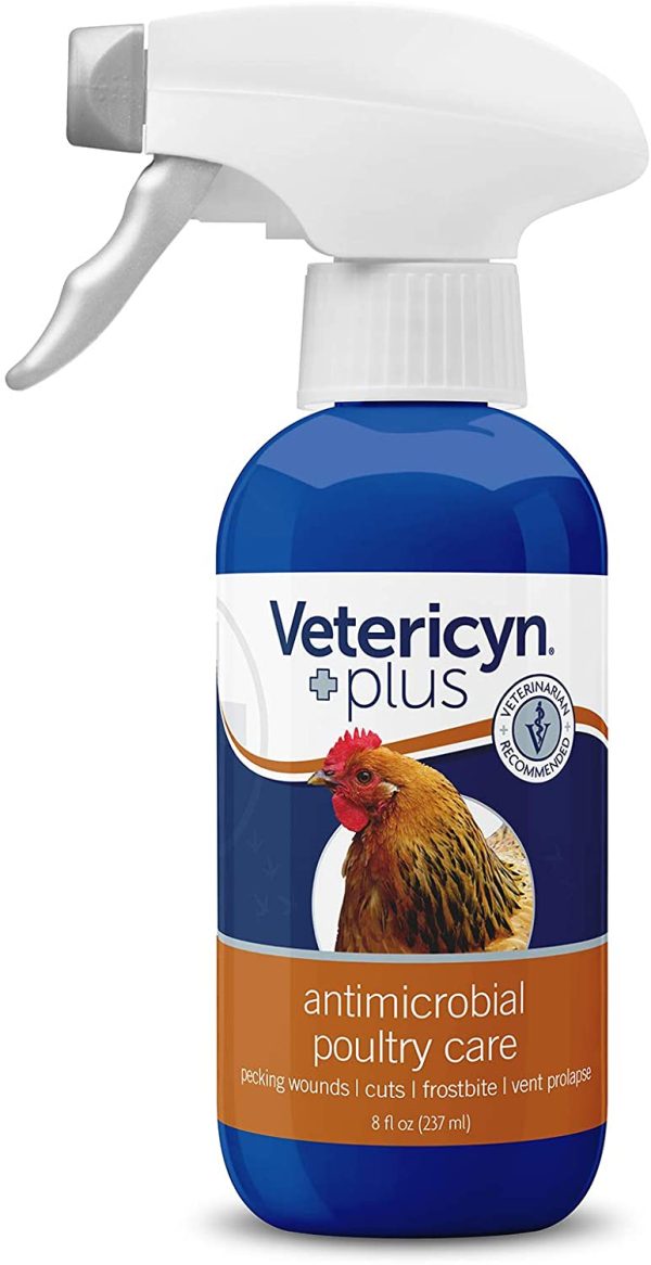 Vetericyn Plus Antimicrobial Poultry Care Spray | Wound Spray for Chickens and Other Bird Species ??Non-Toxic ??No Antibiotics ??Made in The USA ??8-Ounce - Image 2