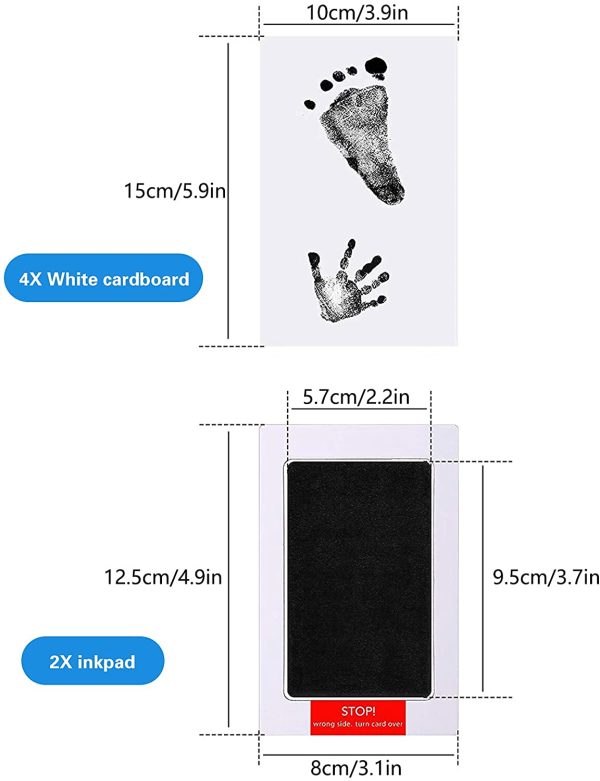 Baby Handprint and Footprint Ink Kits Pet Paw Print Ink Kits for Babies and Pets 2 Packs - Image 6