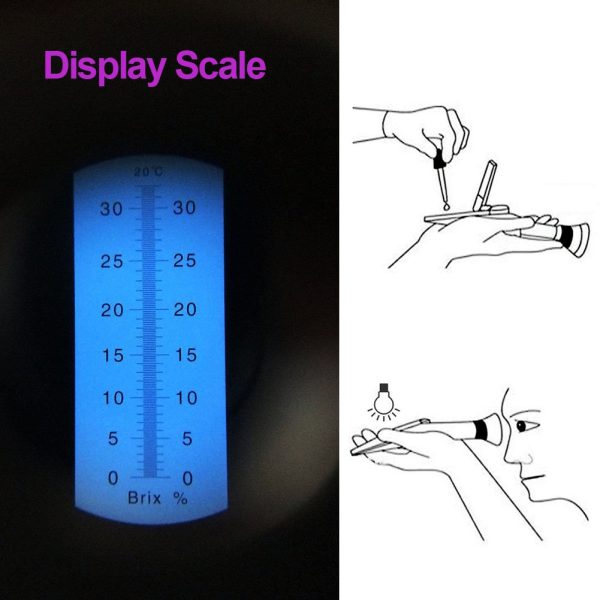 Brix Refractometer 0-32% for Measuring Sugar Content for Beer, Wine, Juice...Home Brewing Equipment with Automatic Temperature Compensation - Image 3